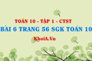 Bài 6 trang 56 SGK Toán 10 tập 1 Chân trời sáng tạo